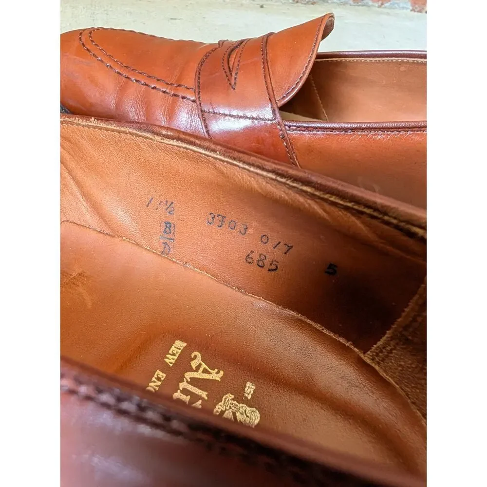 Alden Brown 685 Full Strap Slip On Loafer Leather Dress Shoes Size 11.5 D Mens